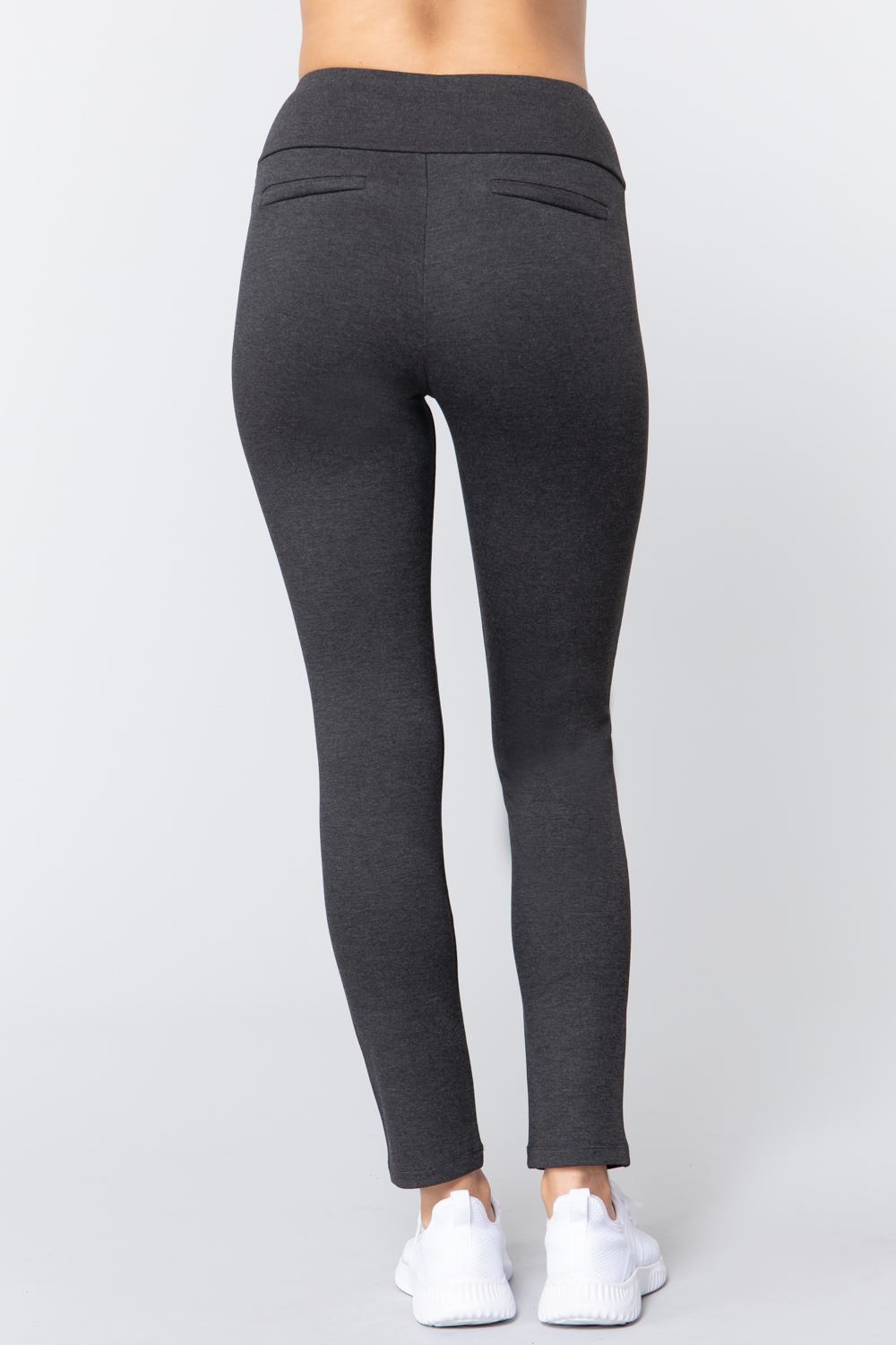 Waist Band Long Ponte Pants - Image 4