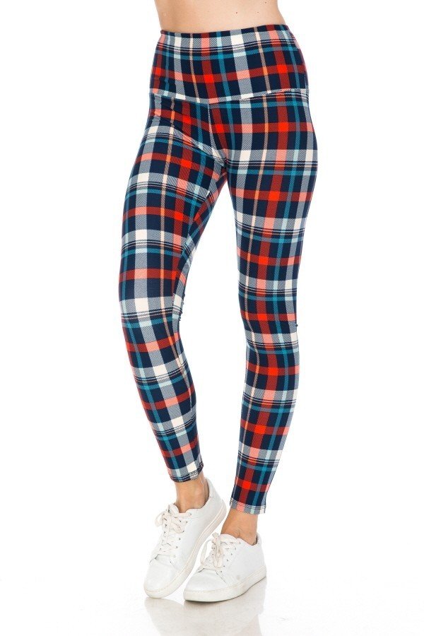 5-inch Long Yoga Style Banded Lined Tie Dye Printed Knit Legging With High W... - Image 3