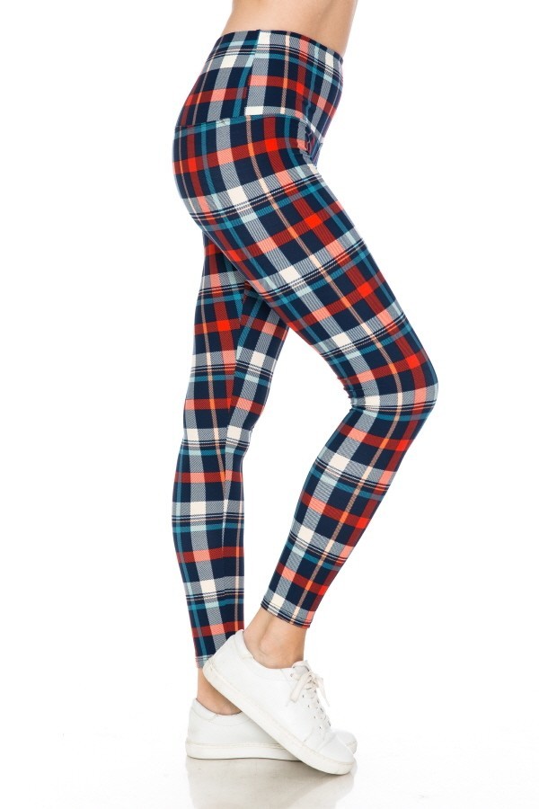 5-inch Long Yoga Style Banded Lined Tie Dye Printed Knit Legging With High W... - Image 4