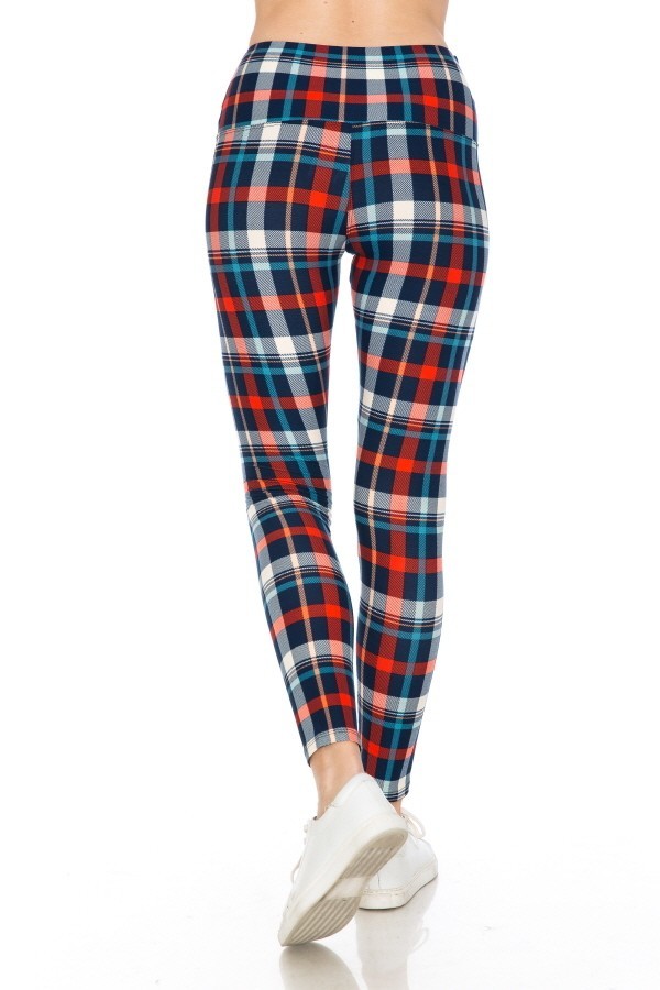 5-inch Long Yoga Style Banded Lined Tie Dye Printed Knit Legging With High W... - Image 6