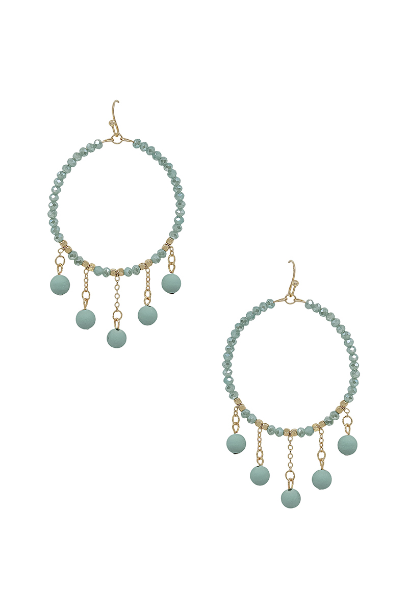 Clay Ball Charm Round Beads Earring - Image 4