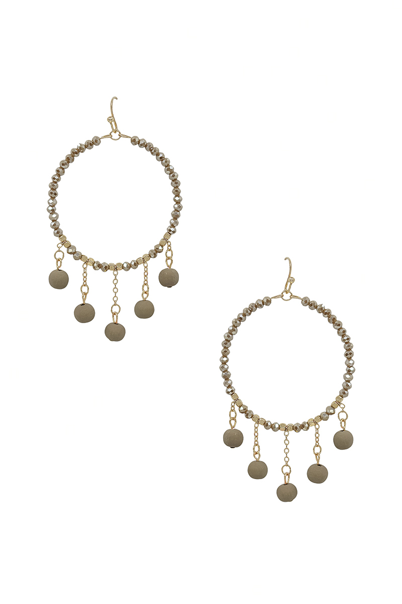 Clay Ball Charm Round Beads Earring - Image 6